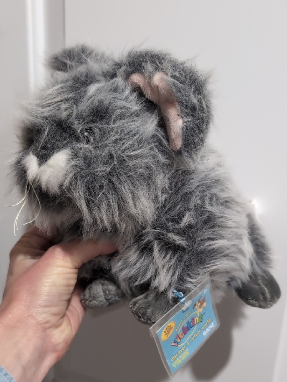 Webkinz Angora Rabbit Plush Stuffed Animal Gray Rabbit Bunny
